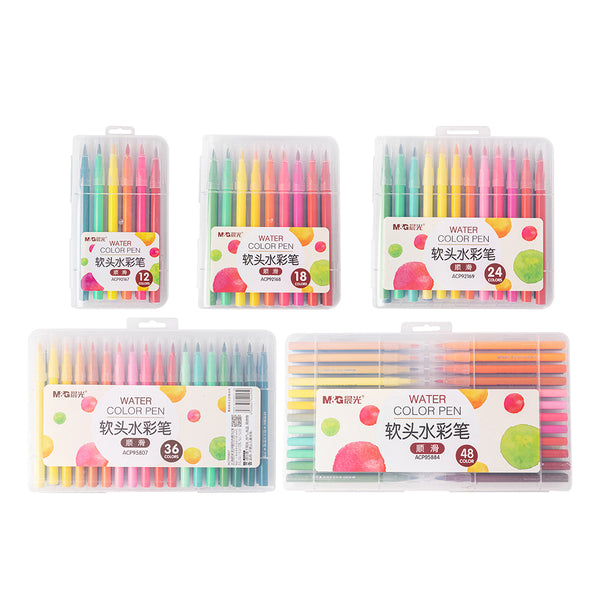 Water Color Pen 12 18 24 36 Colors Of Barrel For Kids And - Temu