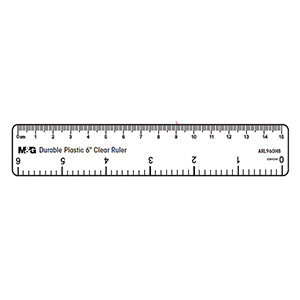 Plastic PS Ruler 15cm