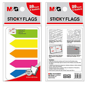 2"x3" PET Sticky Flags 45x12mm