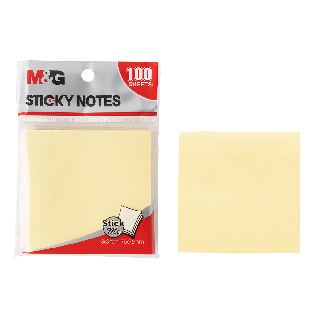 3"x2" Sticky Notes 100 sheets Yellow color 76x51mm