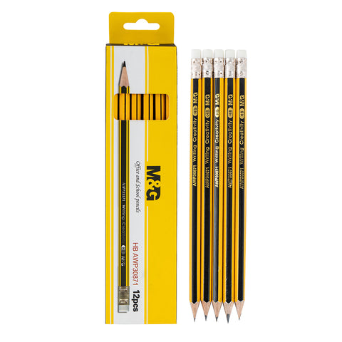 Pencil HB With Eraser 1Pcs(12 Pack)